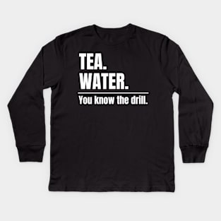 Tea. Water. You know the drill. Alternate Fasting Kids Long Sleeve T-Shirt